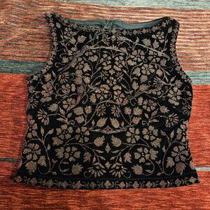 Gorgeous Tadashi Velvet Beaded Top! 😍